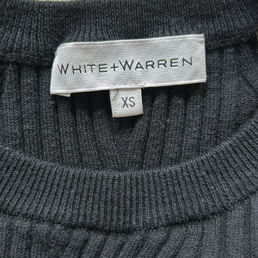 White+ Warren black  ribbed midi dress - Picture 4 of 6